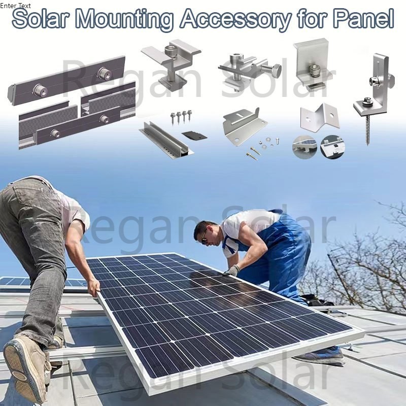 Solar Mounting Accessory for Z Bracket Rail Splice Mid Clamp Glound Lug ...