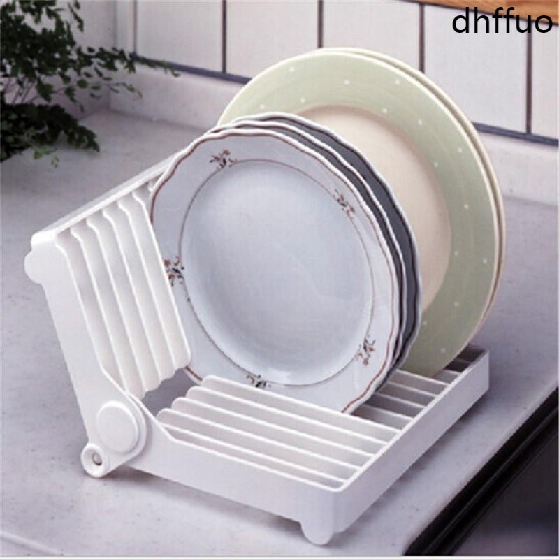 Practical Kitchen Plastic Dish Rack Tools Kitchen Drainer Rack Shelf ...