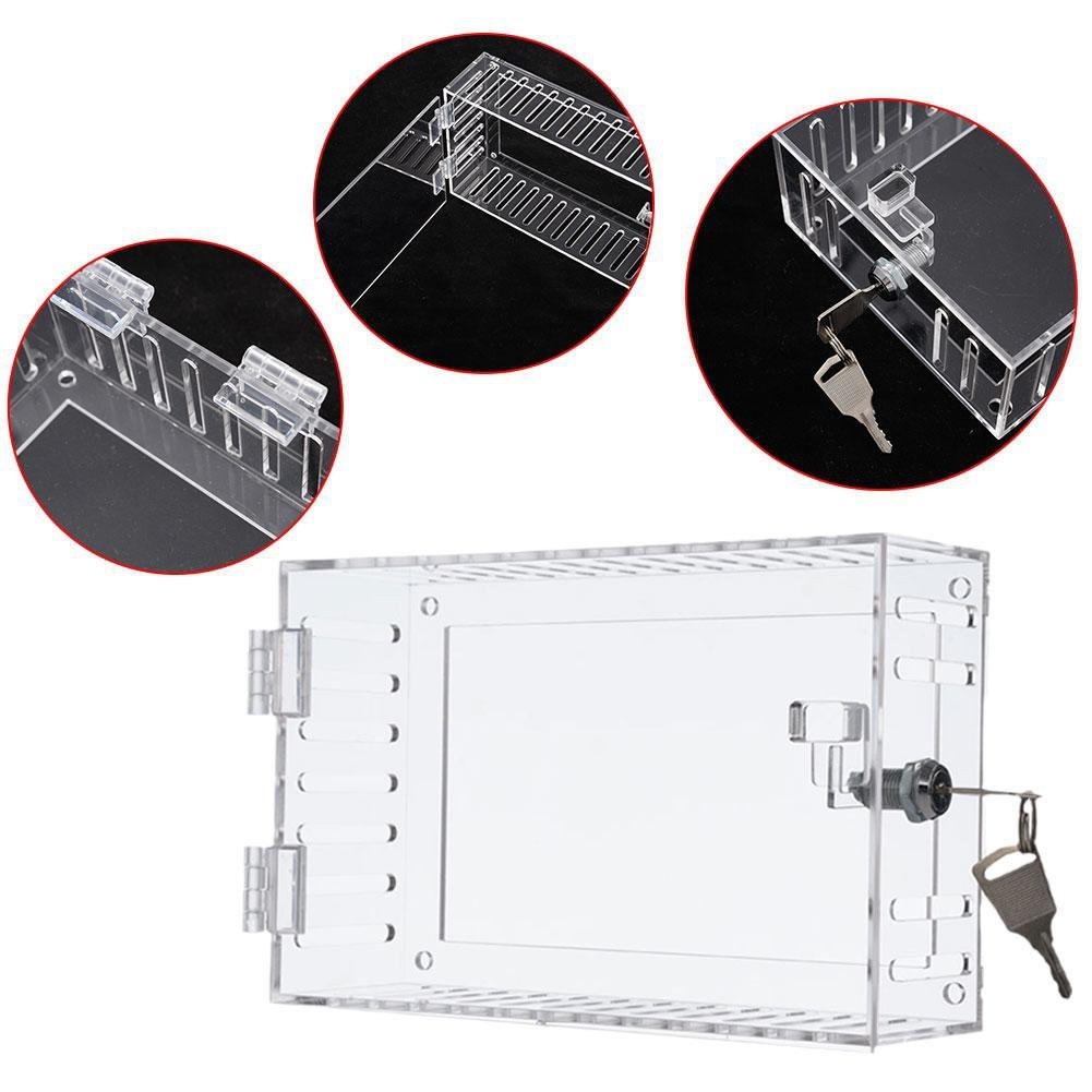 RQUniversal Thermostat Lock Box With Key Clear Large Thermostat Guard