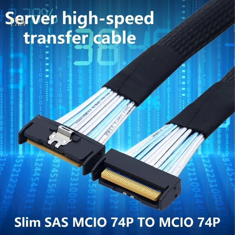 YXA MCIO 8i 74P To 2xSFF 8654 4I Server Cable PCIE5 0 MCIO 8i 74Pin ...