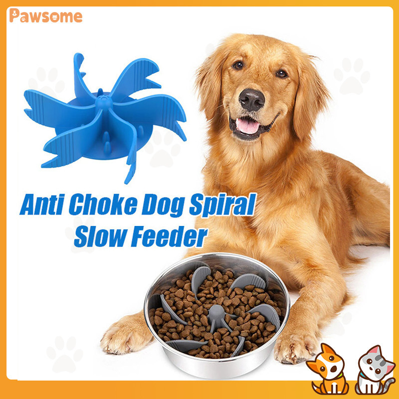 Pecute 3-in-1 Slow Feeder Dog Bowl Set With Non-Spill Mat & Stainless Steel Bowl - 17oz Each