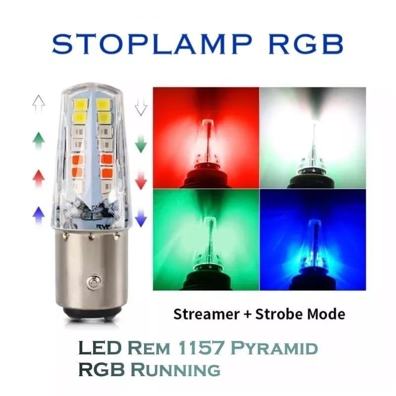[ DELSER MOTOR ] LED STOP LAMP JELLY BUDS RGB RUNNING REAR BRAKE BALL ...