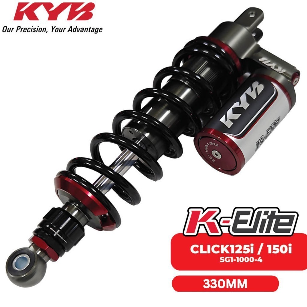 KYB K-Elite CLICK125i / CLICK150i [330mm] Motorcycle Shock Absorber ...