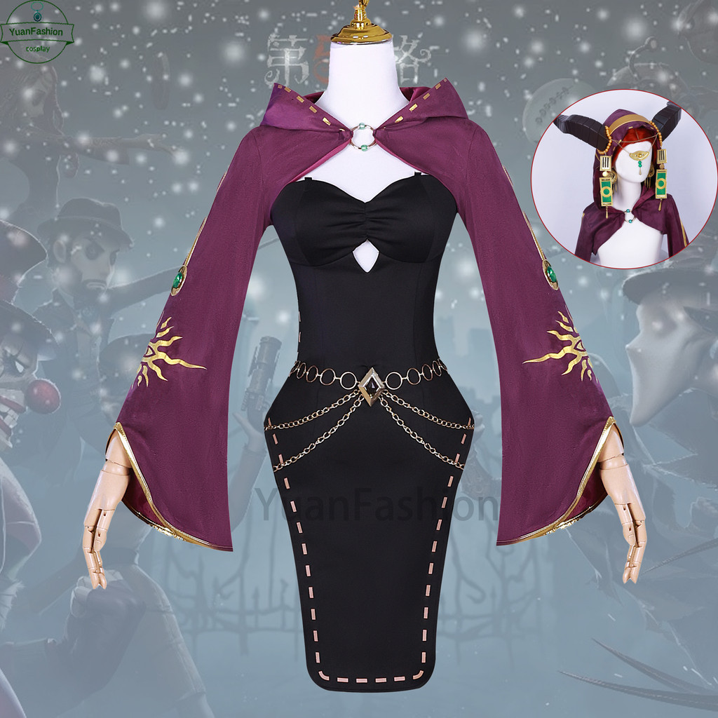 Identity V Priestess The Envoy of Yog-Sothoth Women Purple Dress Outfit Cosplay Costume
