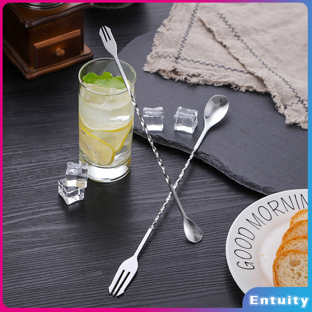 ET Stirrer Spoon Cocktail Stirring Spoon Milk Tea Juice Stirrer Coffee ...