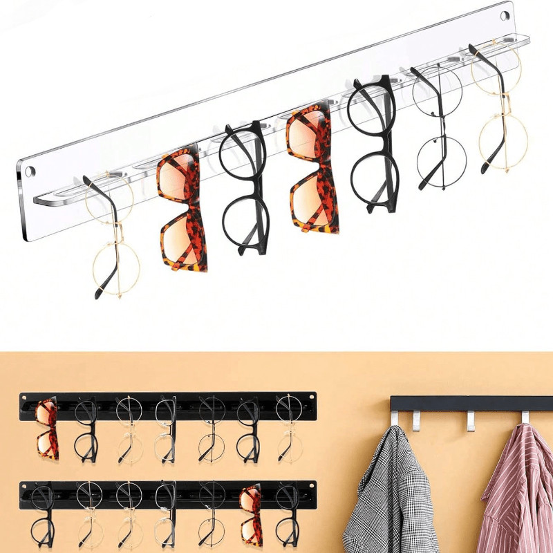 1pc Acrylic Sunglasses Organizer, Storage Wall Mounted Eyeglasses ...