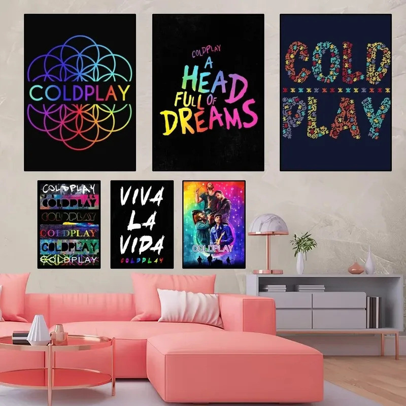 Rock Coldplay Band Poster Home Room Decor Livingroom Bedroom Aesthetic