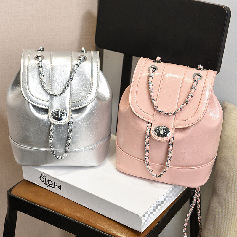 2024 New Chain Backpack Tote Backpack Travel | Shopee Philippines