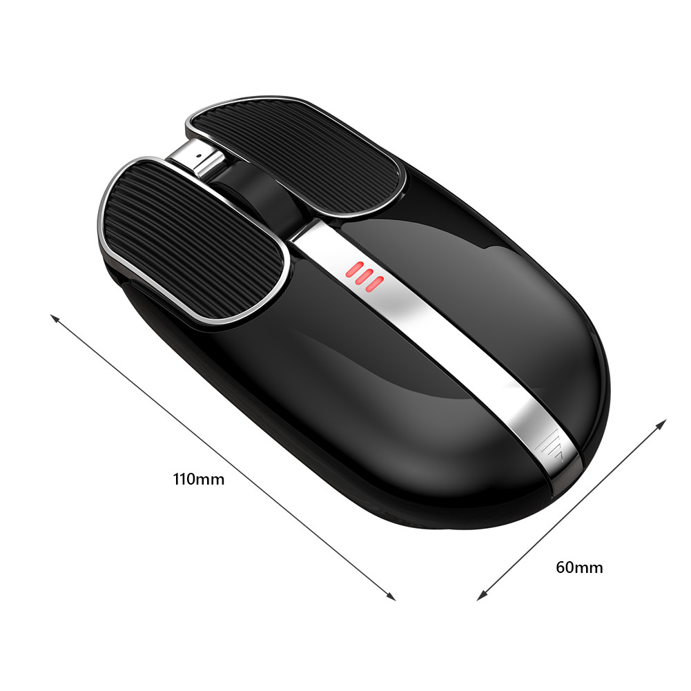 X1S Pebble Mouse Battery Level Visible Wired Wireless Slim PC Mouse