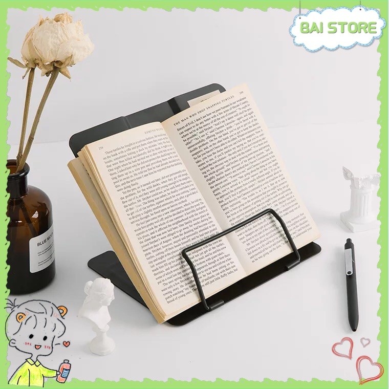 Reading Rack Adjustable Bookshelf Portable Book Stand for Reading ...