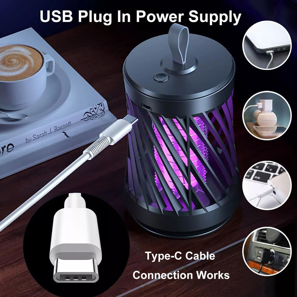 Electric Mosquito Killer USB Rechargeable Fly Trap Mosquito Swatter