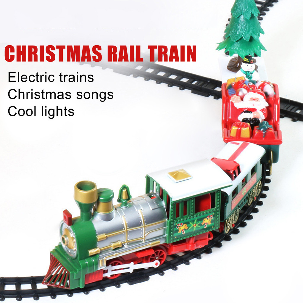 Christmas Rail Car Assembled Playset Montessori Rail Train Building DIY ...