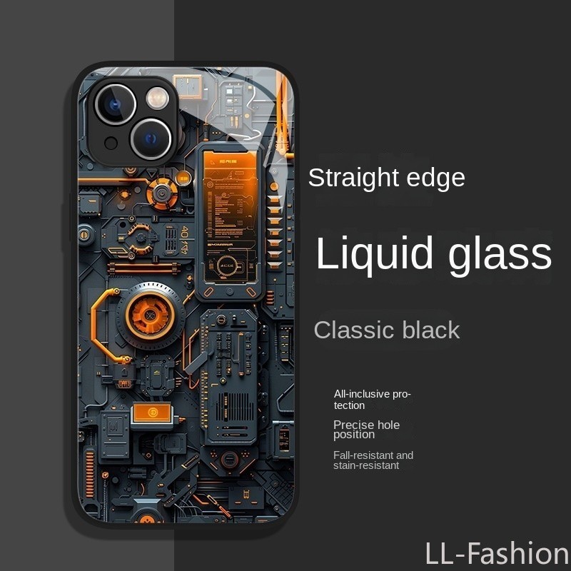 Phone Case Luminous Tempered Glass Shockproof Hard Casing Creative 