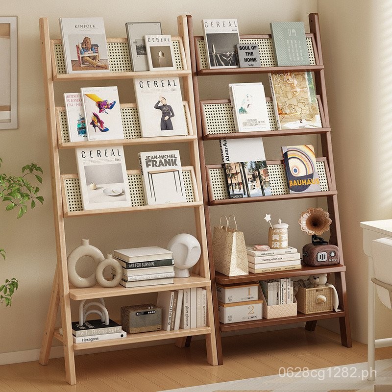 Storage Rack Bookshelf with Cabinet Organizer Magazine Rack Document ...