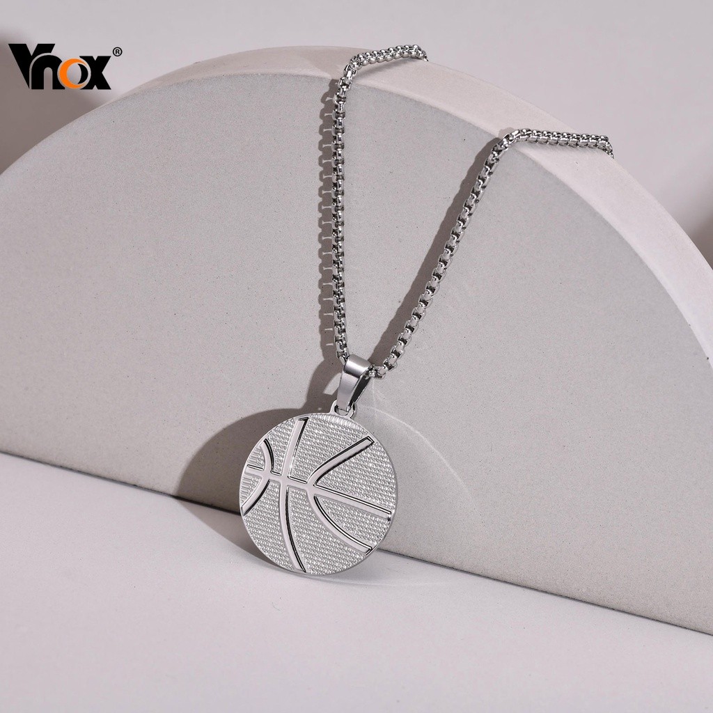 VNOX Fashion Brand Stainless Steel - Basketball Pendant Black Pendant ...