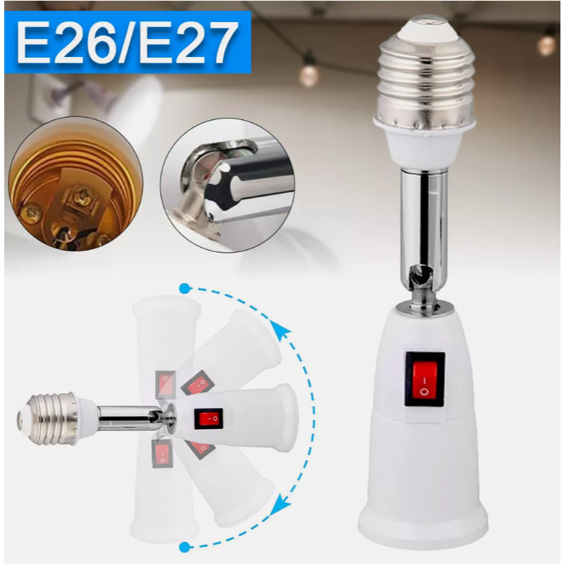 LGAO Led Light Bulb Lamp Holder E27 to E27 Flexible Extension Adapter ...