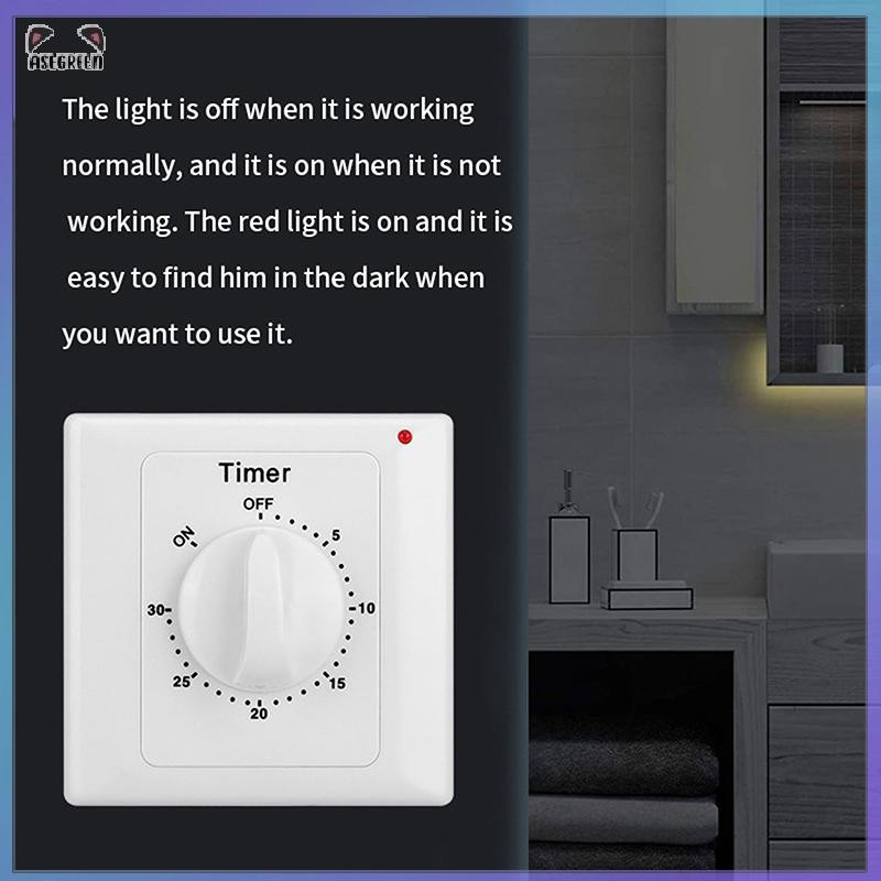 Asegreen Time Switch Light Switch Sockets Countdown Timer 220-250V ...