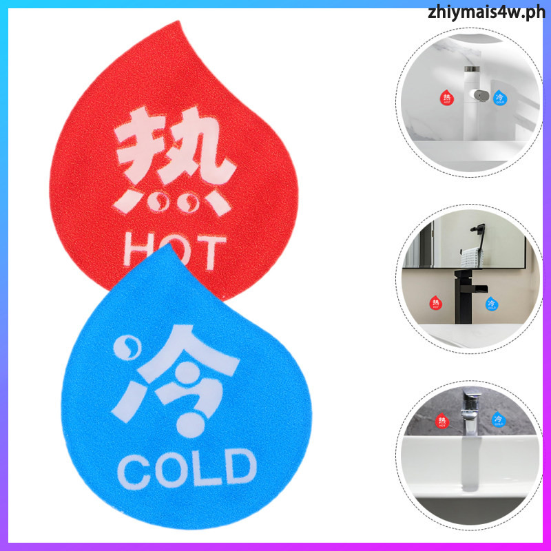 10 Pairs for Hot and Cold Stickers Faucets Sinks Sign Caution Water ...