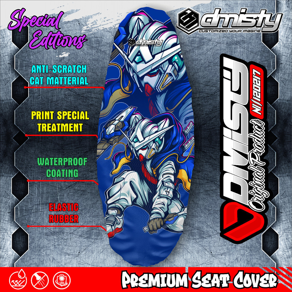 Universal Motorcycle Seat COVER COVER FULL PRINT Character WATERPROOF