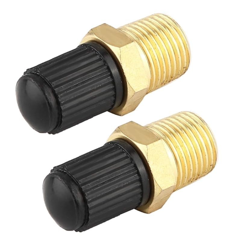 4-Pack 1/8" NPT Male Brass Air Compressor Tank Fill Valves - Schrader Style, Brand New