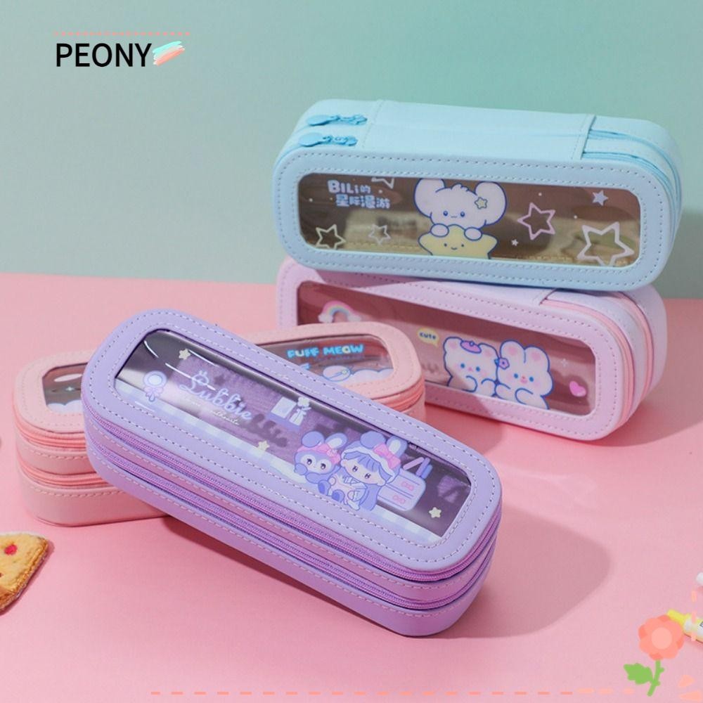 Amzbeauty Pencil Case With Large Compartments Carrying Stylish Pen Bag Stationery Makeup Handy Wrap &Zipper, Cute Alpaca, School Bag - View #3