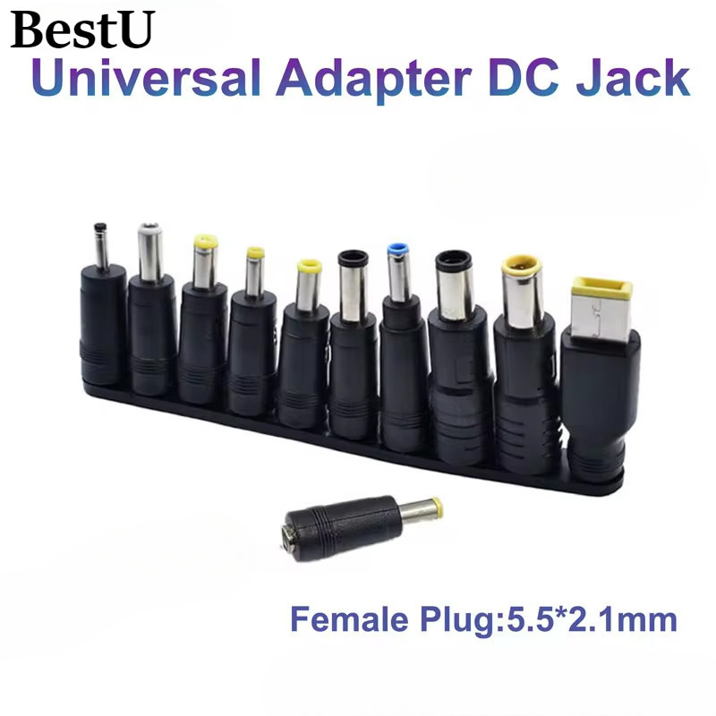 Universal DC Adapter Converter 5.5*2.1MM AC DC Male Jack Power Adapter ...