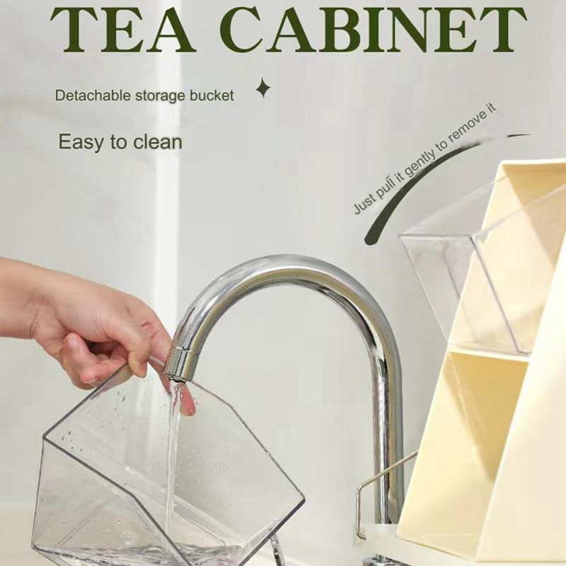 Tea Bag Coffee Storage Rack Desktop Organizer Acrylic Dustproof ...