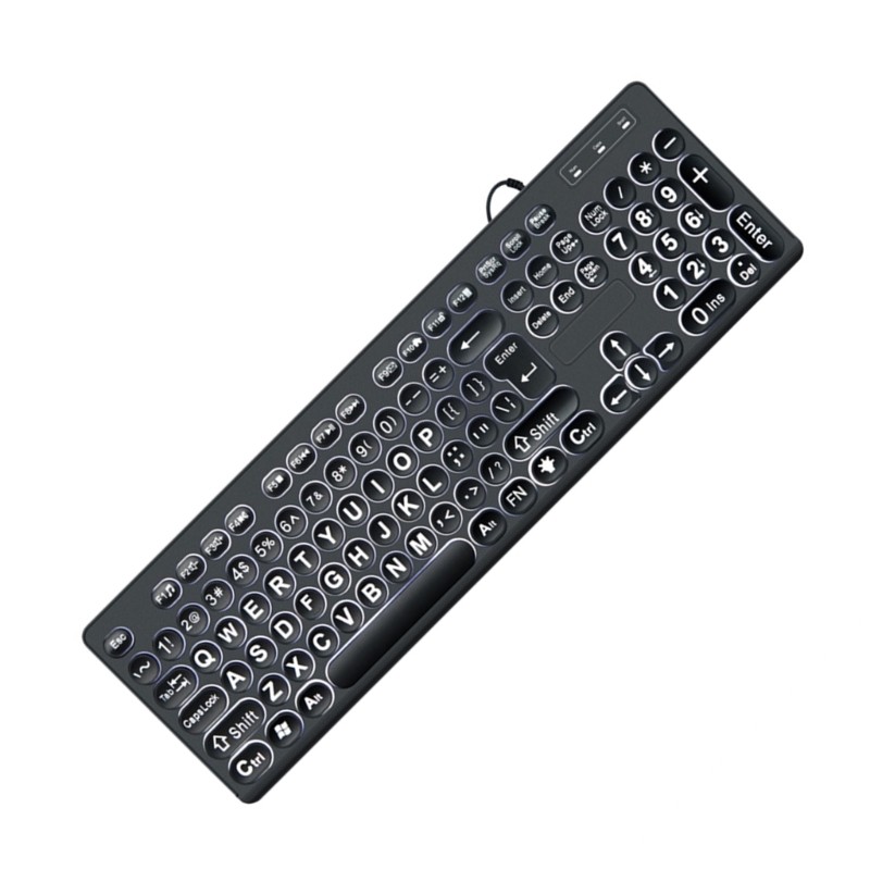 R* Large Print Computer Keyboards USB Cord Keyboards with Big Letters ...