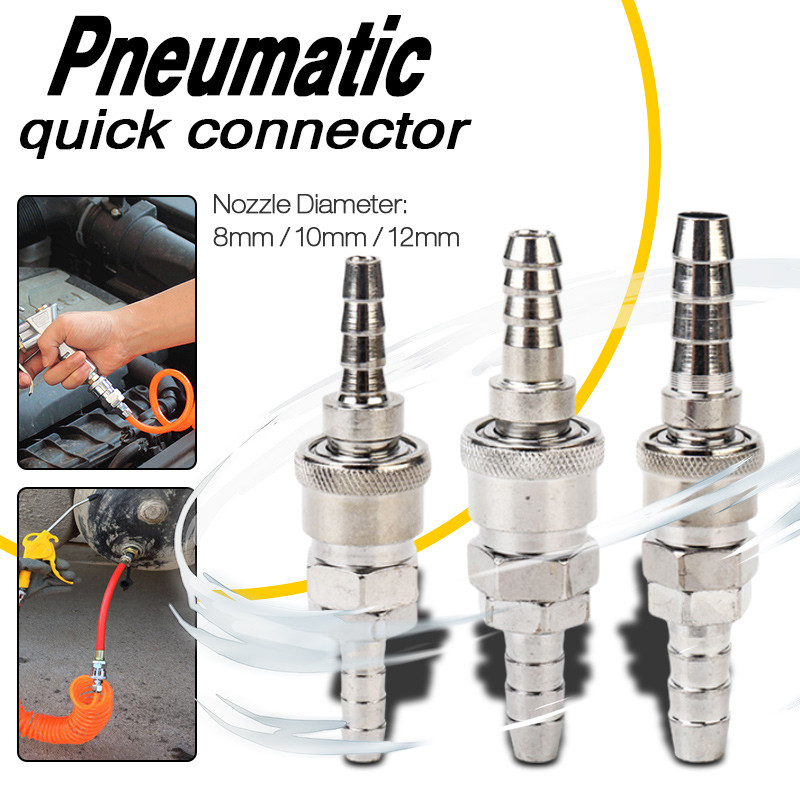 Pneumatic Connector Fittings Air Compressor Hose Quick Coupler Plug ...
