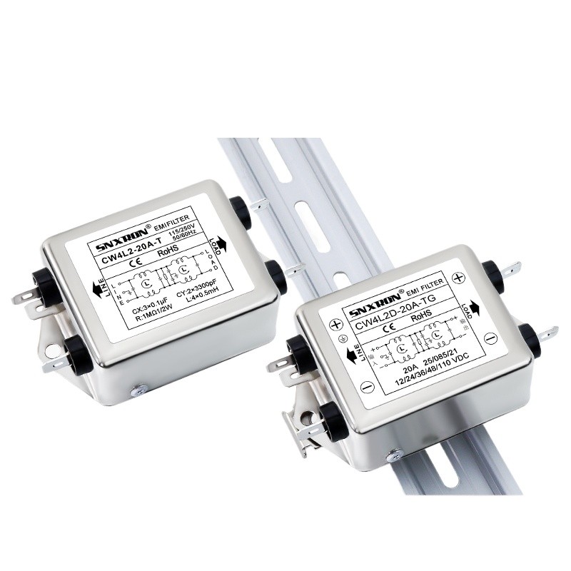 CW4L2 Single-Phase AC Power Filter - 220V 30A Anti-Interference EMI Filter