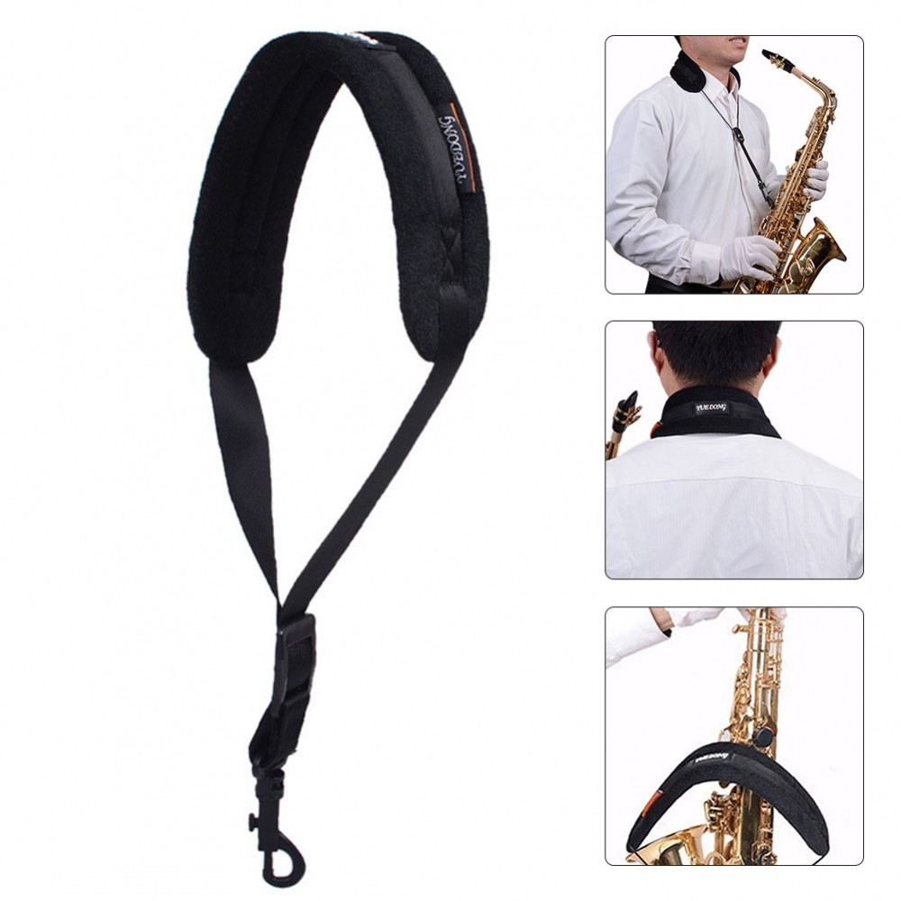 MOTORLANDPH NEW>>Soft Leather Saxophone Neck Strap Superior Comfort