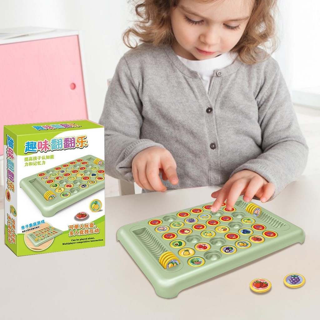 Fruit Flipping Chess Set Educational Memory Chess Game Creative Flip To ...