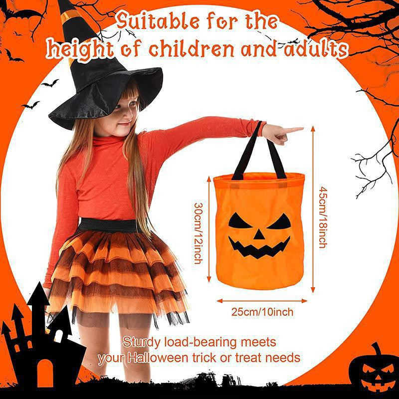 IGO LED Light Halloween Trick Or Treat Bucket Pumpkin Candy Bags