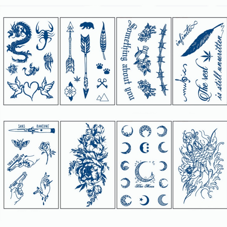 Temporary Tattoo Sticker 1PC Long Last 15Days Waterproof Tattoo ...