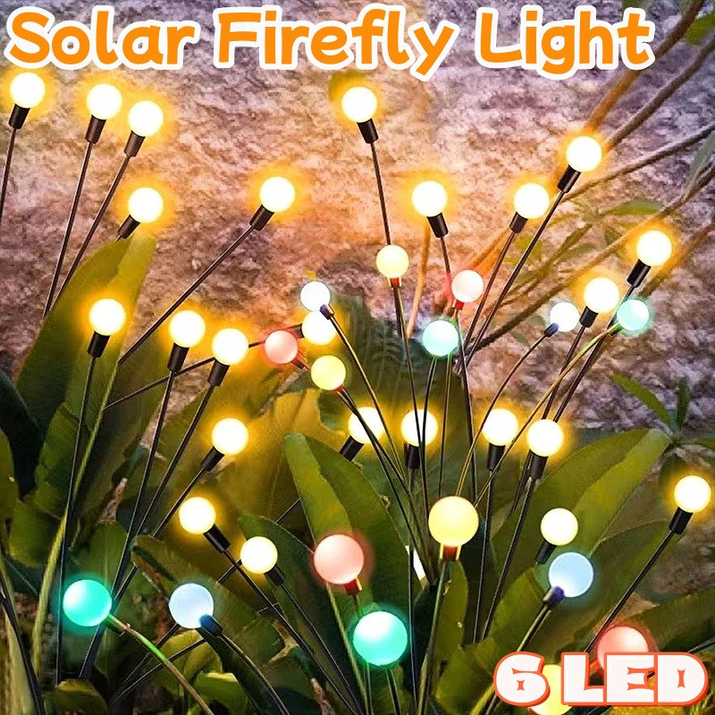 LED Solar Firefly Lights Outdoor Romantic Rocking Firefly LED ...