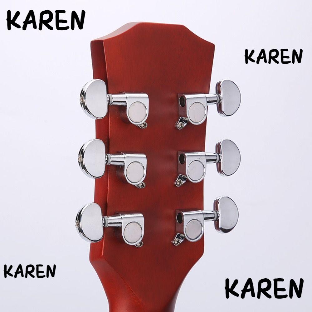KAREN 6PCS Guitar Tuning Pegs, Guitar Parts Zinc Alloy Guitar Tuning