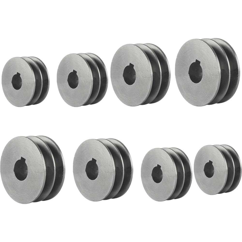 Double Slot V Belt Pulley A Type Cast Iron Motor Accessory Dia 50mm