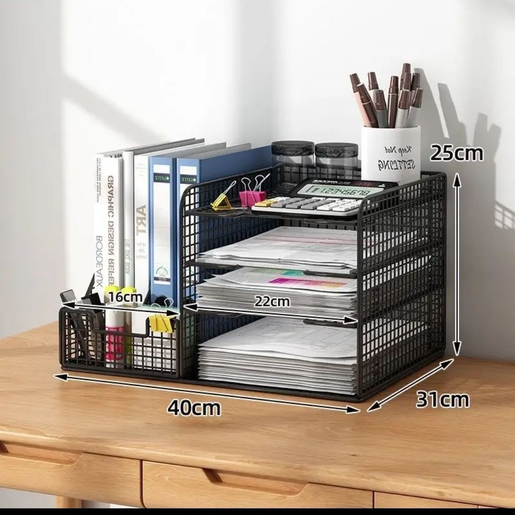 Iron Mesh File Rack Desk Rack Office Supplies Desktop File Storage Rack ...