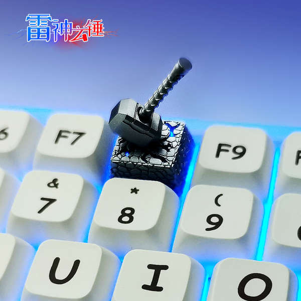 keycap cute keycaps Thor's Hammer Transparent Resin Keycap 3D Printing ...