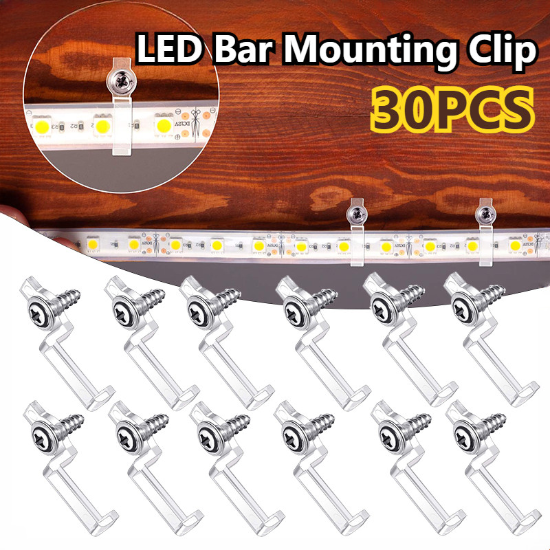 【Universal】30pcs LED Light Strip Mounting Brackets Fixing Mounting ...