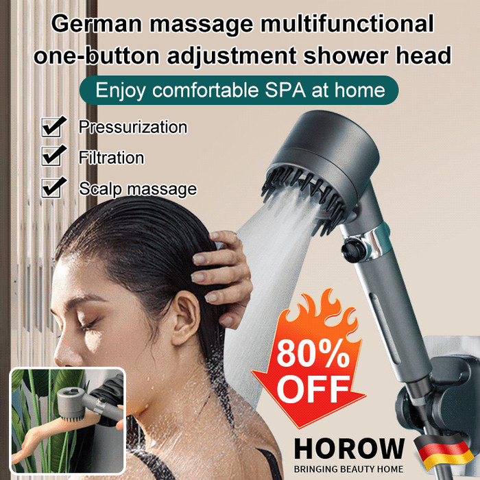 German High Pressure Shower Head Massage Pressurized Handheld Shower ...