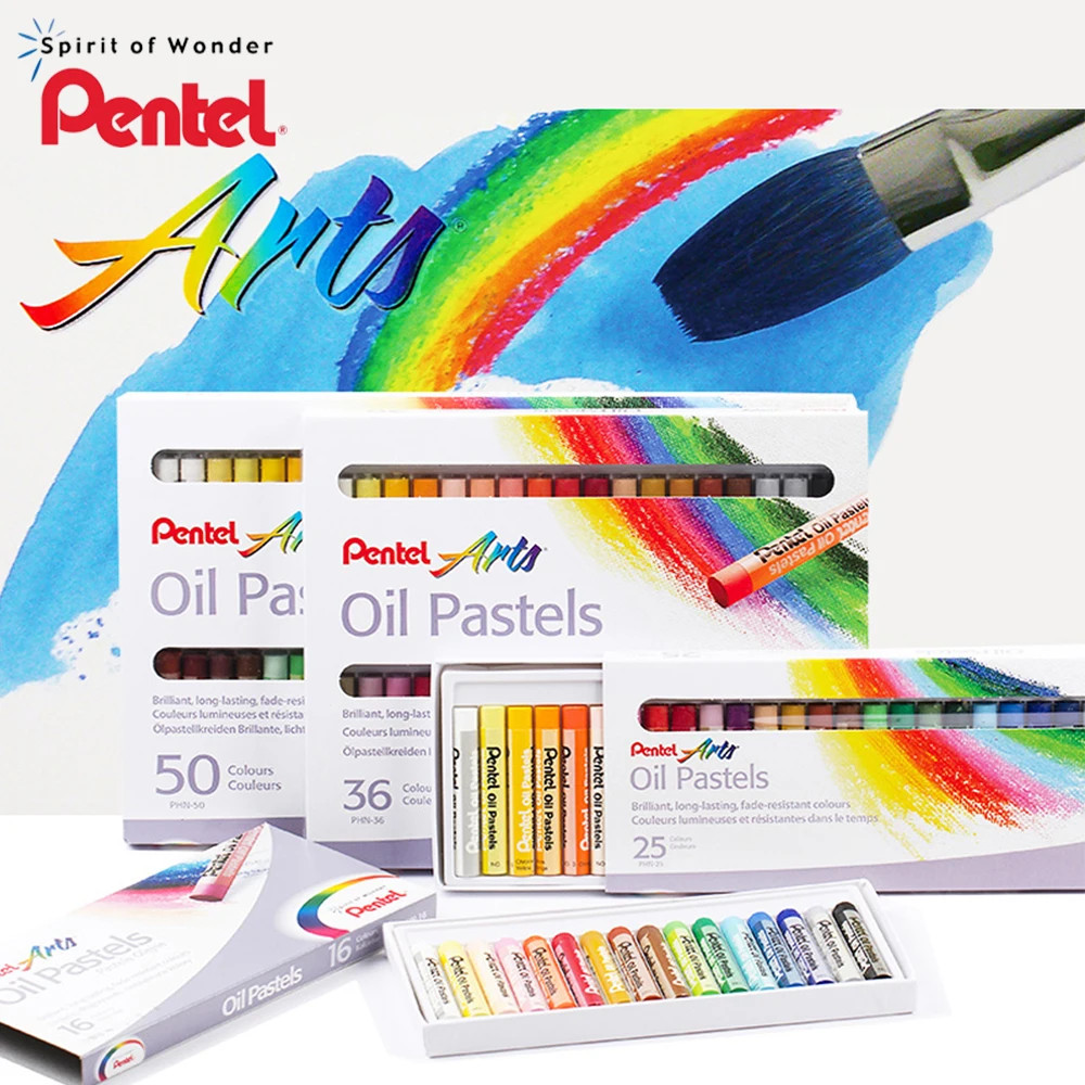 Japan Pentel Oil Pastel PHN Pupils Painting Special Crayons Safety ...