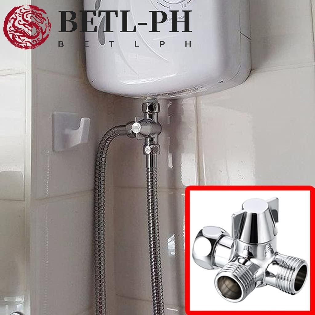 betterlife3.ph⚡ Shower Hose Splitter Brass 3 Way Diverter 1/2" Hand