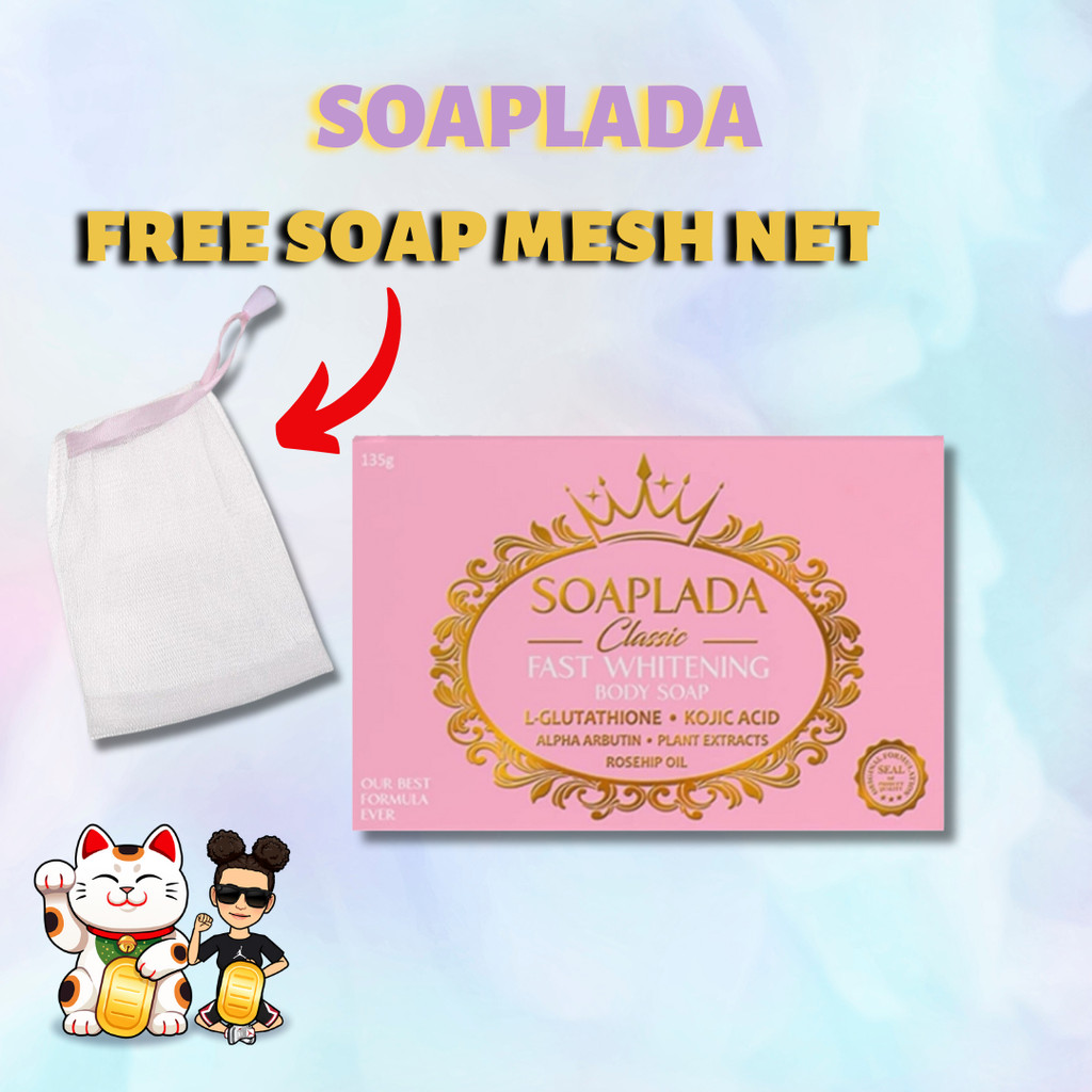 SOAPLADA CLASSIC FAST WHITENING SOAP (135g) L-Glutathione, Kojic Acid ...