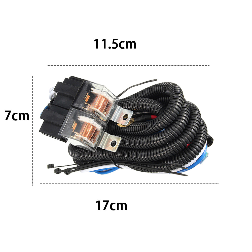 [bigbag.ph] H4 Car LED Headlight Relay Wiring Harness Kit Headlamp