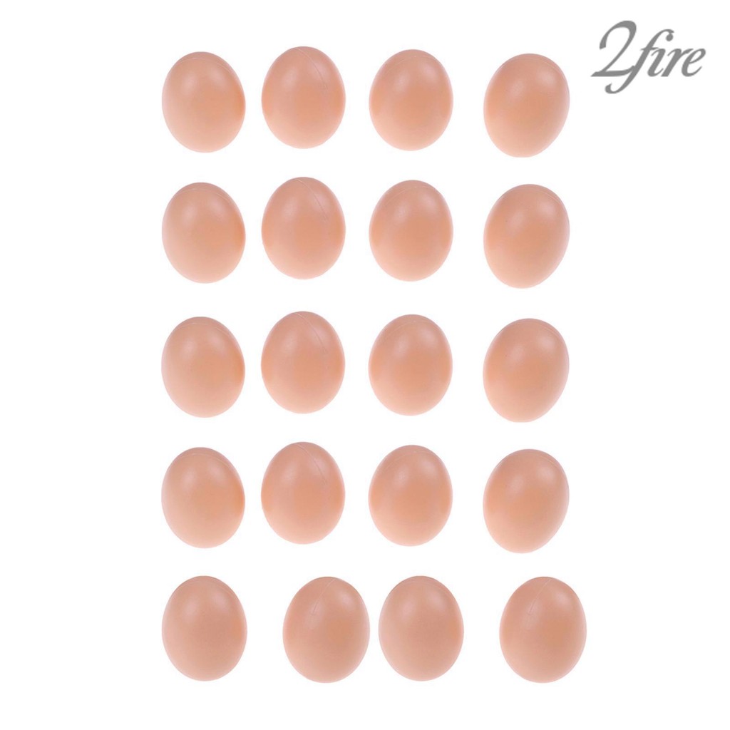 1/2/3 Set of 20 Lifelike Plastic Simulation Eggs for DIY Painting and