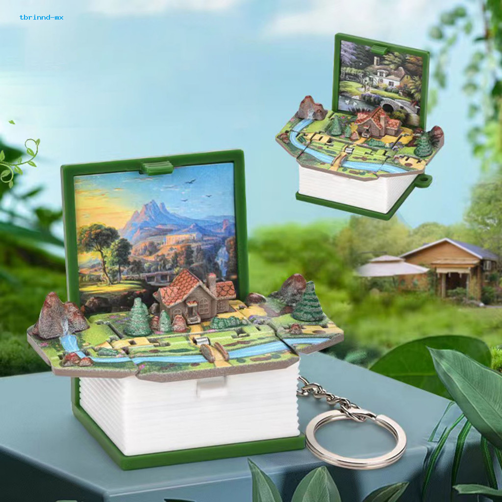tbrinnd Miniature World Exploration Toy Miniature Folding World ...