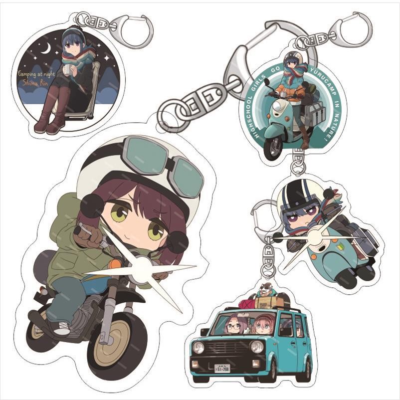 Swinginging Camping Acrylic Keychain Nadeko Shima Rin Ogaki Chiaki Inu ...