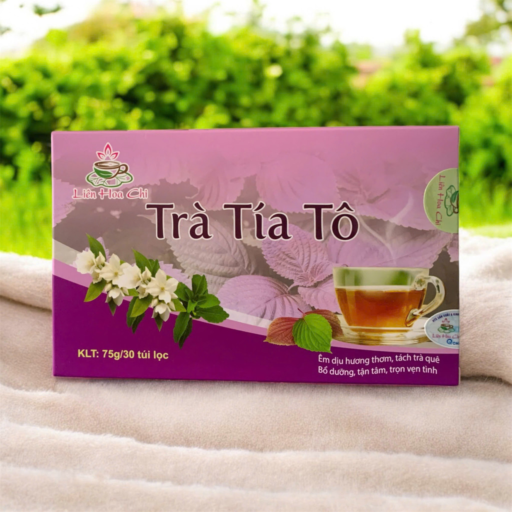 Lien Hoa Chi perilla tea bags, box of 30 packs of perilla leaf tea ...