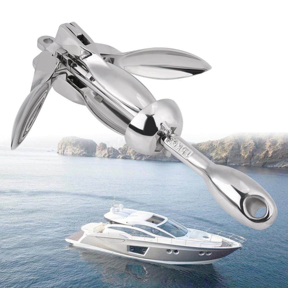 1.5KG Stainless Steel Boat Folding Grapnel Anchor Docking Hardware for ...